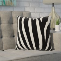 Brayden Studio Caston Zebra Stripes Outdoor Throw Pillow BRSD9694